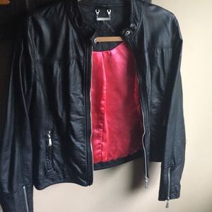 Leather coat